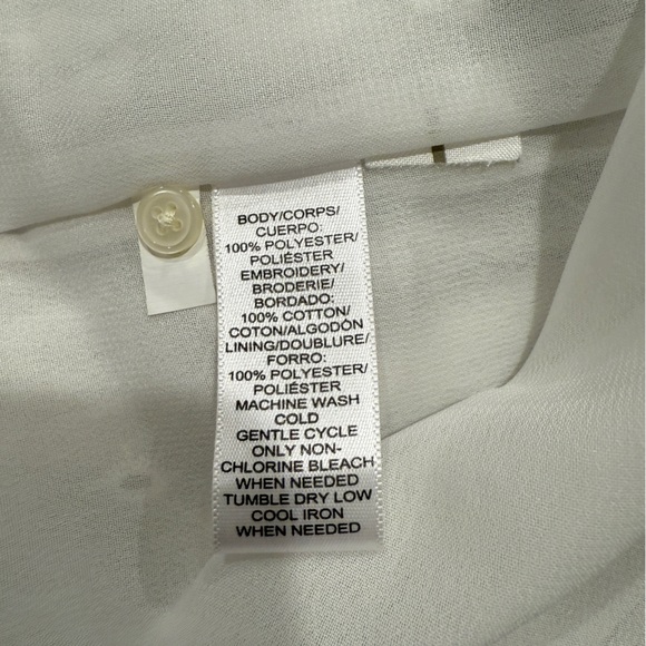 LOFT White Floral Embroidered Blouse - Picture 6 of 6